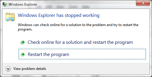 windows 7 error 